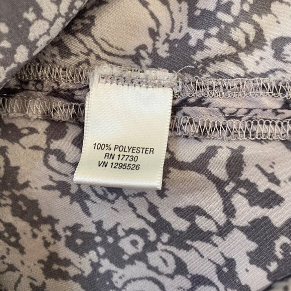 CONVERSE One Star Lightweight Flowy Cap Sleeve Blouse Tunic in Gray Pattern Sz L - Picture 8 of 9